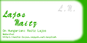 lajos maitz business card